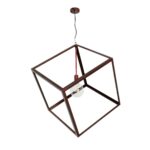 GLOBOSTAR® CUBE 999-0216 Μοντέρνο Κρεμαστό Φωτιστικό Οροφής με Ντουί 1 x E27 AC 220-240V IP20 – Χάλκινο – Μ70 x Π70 x Υ87cm