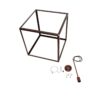 GLOBOSTAR® CUBE 999-0216 Μοντέρνο Κρεμαστό Φωτιστικό Οροφής με Ντουί 1 x E27 AC 220-240V IP20 – Χάλκινο – Μ70 x Π70 x Υ87cm