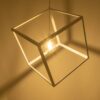 GLOBOSTAR® CUBE 999-0217 Μοντέρνο Κρεμαστό Φωτιστικό Οροφής με Ντουί 1 x E27 AC 220-240V IP20 – Λευκό – Μ70 x Π70 x Y87cm