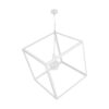 GLOBOSTAR® CUBE 999-0217 Μοντέρνο Κρεμαστό Φωτιστικό Οροφής με Ντουί 1 x E27 AC 220-240V IP20 – Λευκό – Μ70 x Π70 x Y87cm