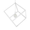 GLOBOSTAR® CUBE 999-0217 Μοντέρνο Κρεμαστό Φωτιστικό Οροφής με Ντουί 1 x E27 AC 220-240V IP20 – Λευκό – Μ70 x Π70 x Y87cm