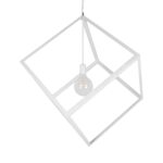 GLOBOSTAR® CUBE 999-0217 Μοντέρνο Κρεμαστό Φωτιστικό Οροφής με Ντουί 1 x E27 AC 220-240V IP20 – Λευκό – Μ70 x Π70 x Y87cm