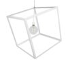 GLOBOSTAR® CUBE 999-0217 Μοντέρνο Κρεμαστό Φωτιστικό Οροφής με Ντουί 1 x E27 AC 220-240V IP20 – Λευκό – Μ70 x Π70 x Y87cm