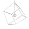 GLOBOSTAR® CUBE 999-0217 Μοντέρνο Κρεμαστό Φωτιστικό Οροφής με Ντουί 1 x E27 AC 220-240V IP20 – Λευκό – Μ70 x Π70 x Y87cm