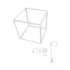 GLOBOSTAR® CUBE 999-0217 Μοντέρνο Κρεμαστό Φωτιστικό Οροφής με Ντουί 1 x E27 AC 220-240V IP20 – Λευκό – Μ70 x Π70 x Y87cm