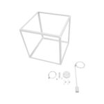 GLOBOSTAR® CUBE 999-0217 Μοντέρνο Κρεμαστό Φωτιστικό Οροφής με Ντουί 1 x E27 AC 220-240V IP20 – Λευκό – Μ70 x Π70 x Y87cm