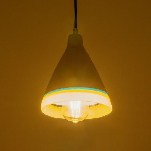 GLOBOSTAR® BEVIN 999-0219 Μοντέρνο Κρεμαστό Φωτιστικό Οροφής με Ντουί 1 x E27 AC 220-240V IP20 – Πολύχρωμο – Μ17 x Π17 x Υ21,5cm