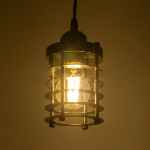 GLOBOSTAR® DARSEY 999-0227 Vintage Κρεμαστό Φωτιστικό Οροφής με Ντουί 1 x E27 AC 220-240V IP20 – Μαύρο – Μ10 x Π10 x Υ19cm