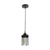 GLOBOSTAR® DARSEY 999-0227 Vintage Κρεμαστό Φωτιστικό Οροφής με Ντουί 1 x E27 AC 220-240V IP20 – Μαύρο – Μ10 x Π10 x Υ19cm