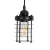 GLOBOSTAR® DARSEY 999-0227 Vintage Κρεμαστό Φωτιστικό Οροφής με Ντουί 1 x E27 AC 220-240V IP20 – Μαύρο – Μ10 x Π10 x Υ19cm