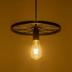Alternative view of GLOBOSTAR® CASTOR 999-0228 Vintage Κρεμαστό Φωτιστικό Οροφής με Ντουί 1 x E27 AC 220-240V IP20 - Μαύρο - Μ30 x Π30 x Υ11cm