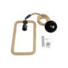 GLOBOSTAR® MALVERN 999-0234 Vintage Κρεμαστό Φωτιστικό Οροφής με Ντουί 1 x E27 AC 220-240V IP20 – Μαύρο & Μπεζ – Μ18.5 x Π4 x Υ41.5cm