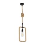GLOBOSTAR® MALVERN 999-0234 Vintage Κρεμαστό Φωτιστικό Οροφής με Ντουί 1 x E27 AC 220-240V IP20 – Μαύρο & Μπεζ – Μ18.5 x Π4 x Υ41.5cm