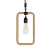 GLOBOSTAR® MALVERN 999-0234 Vintage Κρεμαστό Φωτιστικό Οροφής με Ντουί 1 x E27 AC 220-240V IP20 – Μαύρο & Μπεζ – Μ18.5 x Π4 x Υ41.5cm
