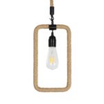 GLOBOSTAR® MALVERN 999-0234 Vintage Κρεμαστό Φωτιστικό Οροφής με Ντουί 1 x E27 AC 220-240V IP20 – Μαύρο & Μπεζ – Μ18.5 x Π4 x Υ41.5cm