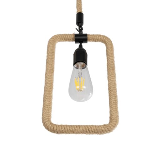 GLOBOSTAR® MALVERN 999-0234 Vintage Κρεμαστό Φωτιστικό Οροφής με Ντουί 1 x E27 AC 220-240V IP20 – Μαύρο & Μπεζ – Μ18.5 x Π4 x Υ41.5cm