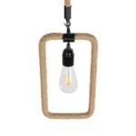 GLOBOSTAR® MALVERN 999-0234 Vintage Κρεμαστό Φωτιστικό Οροφής με Ντουί 1 x E27 AC 220-240V IP20 – Μαύρο & Μπεζ – Μ18.5 x Π4 x Υ41.5cm