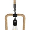 GLOBOSTAR® MALVERN 999-0234 Vintage Κρεμαστό Φωτιστικό Οροφής με Ντουί 1 x E27 AC 220-240V IP20 – Μαύρο & Μπεζ – Μ18.5 x Π4 x Υ41.5cm