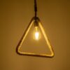 GLOBOSTAR® MALVERN 999-0235 Vintage Κρεμαστό Φωτιστικό Οροφής με Ντουί 1 x E27 AC 220-240V IP20 – Μαύρο & Μπεζ – Μ38 x Π4 x Υ42.5cm