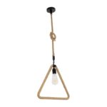 GLOBOSTAR® MALVERN 999-0235 Vintage Κρεμαστό Φωτιστικό Οροφής με Ντουί 1 x E27 AC 220-240V IP20 – Μαύρο & Μπεζ – Μ38 x Π4 x Υ42.5cm