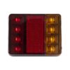 GLOBOSTAR® TAILIGHT 999-0255 Πίσω Φανάρι Οχημάτων LED 9W 360lm 140° DC 12V Αδιάβροχο IP66 Πορτοκαλί & Κόκκινο & Ψυχρό Λευκό 6000K – Μ12 x Π9.5 x Υ2cm – Πακέτο 2 Τεμαχίων – 1 Χρόνο Εγγύηση