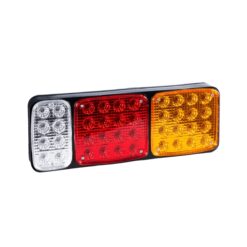 GLOBOSTAR® TAILIGHT 999-0259 Πίσω Φανάρι Οχημάτων LED 9W 360lm 180° DC 24V Αδιάβροχο IP66 Πορτοκαλί & Κόκκινο & Ψυχρό Λευκό 6000K – Μ42 x Π4.3 x Υ15.4cm – Πακέτο 2 Τεμαχίων – 1 Χρόνο Εγγύηση