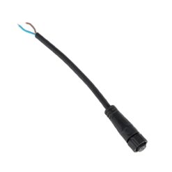 GLOBOSTAR® CONNECTOR 999-0265 2 Pin Σύνδεσμος Τροφοδοσίας για Wall Washers & Προβολείς με Είσοδο 2 x 0.25mm2 & Έξοδο 1 x Αρσενικό Βύσμα Αδιάβροχο IP65 – Μαύρο – Μ20 x Π1.5 x Υ1.5cm