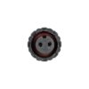 GLOBOSTAR® CONNECTOR 999-0265 2 Pin Σύνδεσμος Τροφοδοσίας για Wall Washers & Προβολείς με Είσοδο 2 x 0.25mm2 & Έξοδο 1 x Αρσενικό Βύσμα Αδιάβροχο IP65 – Μαύρο – Μ20 x Π1.5 x Υ1.5cm