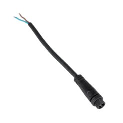 GLOBOSTAR® CONNECTOR 999-0266 2 Pin Σύνδεσμος Τροφοδοσίας για Wall Washers & Προβολείς με Είσοδο 2 x 0.25mm2 & Έξοδο 1 x Θηλυκό Βύσμα Αδιάβροχο IP65 – Μαύρο – Μ20 x Π1.5 x Υ1.5cm