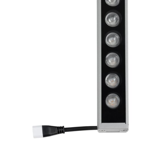 GLOBOSTAR® WASHERPANDA 999-0272 Μπάρα Φωτισμού Wall Washer LED 36W 3960lm 15° DC 24V Αδιάβροχο IP67 Θερμό Λευκό 2700K Dimmable – Bridgelux SMD Chip – Γκρι Ανθρακί – Μ100 x Π4 x Υ3cm – 3 Χρόνια Εγγύηση
