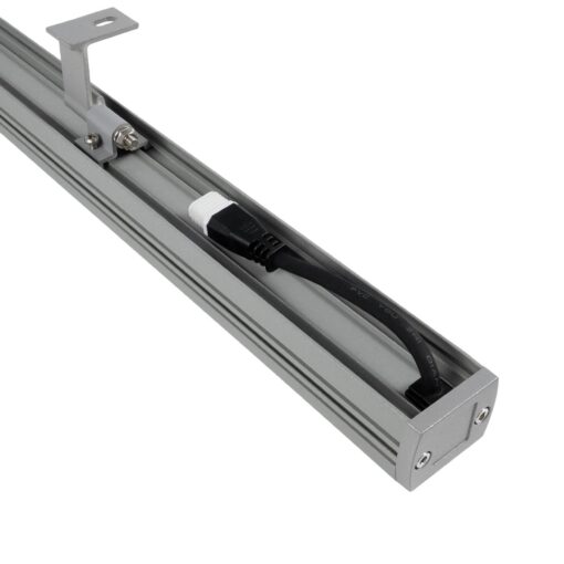 GLOBOSTAR® WASHERPANDA 999-0272 Μπάρα Φωτισμού Wall Washer LED 36W 3960lm 15° DC 24V Αδιάβροχο IP67 Θερμό Λευκό 2700K Dimmable – Bridgelux SMD Chip – Γκρι Ανθρακί – Μ100 x Π4 x Υ3cm – 3 Χρόνια Εγγύηση