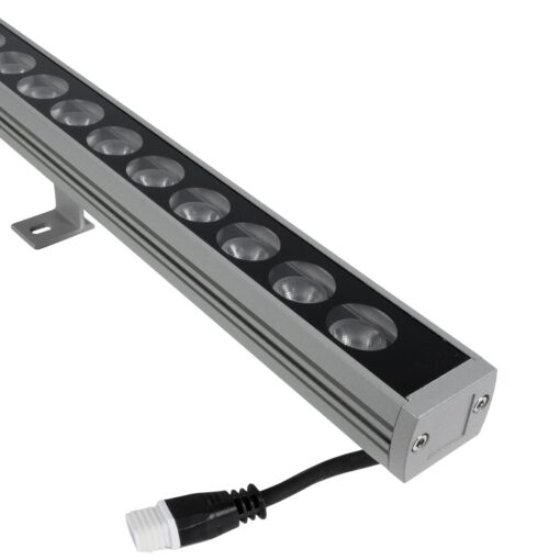 GLOBOSTAR® WASHERPANDA 999-0272 Μπάρα Φωτισμού Wall Washer LED 36W 3960lm 15° DC 24V Αδιάβροχο IP67 Θερμό Λευκό 2700K Dimmable – Bridgelux SMD Chip – Γκρι Ανθρακί – Μ100 x Π4 x Υ3cm – 3 Χρόνια Εγγύηση