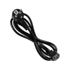 Alternative view of GLOBOSTAR® PLUGA 61498 Καλώδιο Τροφοδοσίας C13 με Πλάγια Πρίζα Schuko 250V 10A max 1.5m - 3*0.75mm2 - Μαύρο - Μ150 x Π3.6 x Υ3.6cm