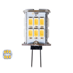 Alternative view of GLOBOSTAR® G4BACK 76136 Λάμπα G4 LED 6W 600lm 320° DC 12-24V IP20 Θερμό Λευκό 2700K Dimmable - Sanan SMD Chip - Back Pin - Μ1.9 x Π1.9 x Υ3.7cm - 2 Χρόνια Εγγύηση