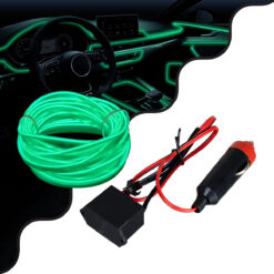 Alternative view of GLOBOSTAR® ELWIRE 82209 Κιτ Διακοσμητικού Φωτισμού Αυτοκινήτου LED 1.2W 84lm 360° DC 12V Αδιάβροχο IP65 Πράσινο - Μ300 x Π1 x Υ0.3cm - 1 Χρόνο Εγγύηση