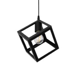 Alternative view of GLOBOSTAR® DISE 201-0049 Μοντέρνο Κρεμαστό Φωτιστικό Οροφής με Ντουί 1 x E27 AC 220-240V IP20 - Μαύρο - Μ28 x Π28 x Υ29cm