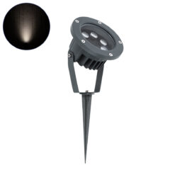 Alternative view of GloboStar® TREELIGHT-TZINA 90355 Σποτ Φωτισμού Ειδικό για Φυτά - Δέντρα με Βάση Κήπου / Καρφωτό LED 6W 570lm 10° DC 24V Αδιάβροχο IP65 L14 x W12.5 x H12.5cm Φυσικό Λευκό 4500K - Γκρι Ανθρακί - 3 Years Warranty