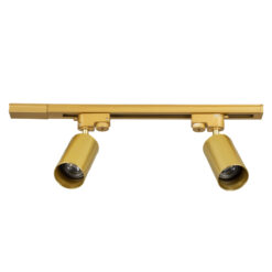 Alternative view of GLOBOSTAR® LEO 60358 Μοντέρνο Φωτιστικό Οροφής με Ντουί 2 x GU10 AC 220-240V IP20 - Χρυσό Πλατίνα - Μ50.5 x Π6 x Υ20cm