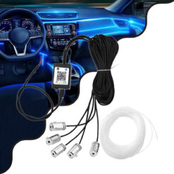 Alternative view of GloboStar® 81843 Car Optic Fiber LED Kit Smart Bluetooth - Φωτισμός Κιτ Οπτικής Ίνας Αυτοκινήτου DC 12V 10W με Smart Bluetooth Controller & Εφαρμογή APP Αδιάβροχο IP65 Πολύχρωμο RGB
