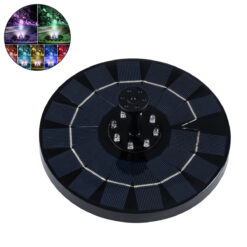 Alternative view of GLOBOSTAR® FOUNTAIN 71533 Διακοσμητικό Συντριβάνι LED 3W 90lm 120° DC 5V με Φωτοβολταϊκό Panel 5V 0.2W & Επαναφορτιζόμενη Μπαταρία Li-ion 3.2V 1500mAh Αδιάβροχο IP68 Πολύχρωμο RGB - Sanan Diode Chip - Μαύρο - 4 Μπέκ Ψεκασμού - Μ18 x Π18 x Υ8cm - 1 Χρόνο Εγγύηση