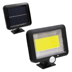 Alternative view of GLOBOSTAR® ZETA 71460 Προβολέας με Ανιχνευτή PIR / Αισθητήρα Κίνησης LED 20W 600lm 120° DC 5V με Φωτοβολταϊκό Panel 5V 1W & Επαναφορτιζόμενη Μπαταρία Li-ion 3.2V 2400mAh Αδιάβροχο IP65 Ψυχρό Λευκό 6000K - Sanan COB Chip - Μαύρο - Μ15 x Π3.5 x Υ13cm - 2 Χρόνια Εγγύηση