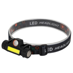 Alternative view of GLOBOSTAR® HEADLAMP 79064 Φακός Κεφαλής LED 25W 2500lm 15~120° DC 5V με USB-C με Επαναφορτιζόμενη Μπαταρία Li-ion 3.7V 1x18650 3400mAh Αδιάβροχο IP54 Ψυχρό Λευκό 6000K - CREE XML2-T6 & COB Chip - Μ8.2 x Π2.5 x Υ4cm - 1 Χρόνο Εγγύηση