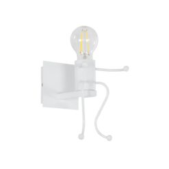 Alternative view of GLOBOSTAR® LITTLEMAN 01389 Μοντέρνο Φωτιστικό Τοίχου - Απλίκα με Ντουί 1 x E27 AC 220-240V IP20 - Λευκό - Μ12 x Π19 x Υ17cm