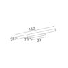 Επίτοιχο Φωτιστικό LYNEE 610mm – 16W – CCT 2700/3000/4000K – 1700lm – Μπρονζέ – Αλουμινίου – IP20 ACA BD352610WBR