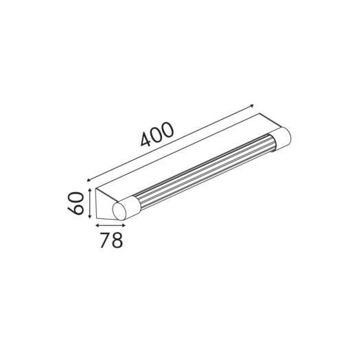 IMPERIAL Επιτοίχιο Φωτιστικό Μπρονζέ – Αλουμίνιο – LED SMD 9W – 3000K – 405lm – IP44 – 400×78×60mm ACA BD374400WBR