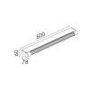 Επίτοιχο Φωτιστικό IMPERIAL 600mm – LED 12W – 3000K – 540lm – Μπρονζέ – Αλουμινίου – IP44 ACA BD374600WBR