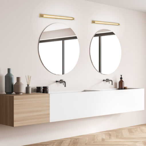 Επίτοιχο Φωτιστικό IMPERIAL 600mm – LED 12W – 3000K – 540lm – Μπρονζέ – Αλουμινίου – IP44 ACA BD374600WBR
