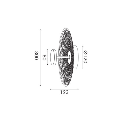 Επίτοιχο Φωτιστικό LOFTY Ø300mm – LED 8W – 2700K – 560lm – Αμμώδες Λευκό – Αλουμινίου – IP20 ACA BD379A300CWH