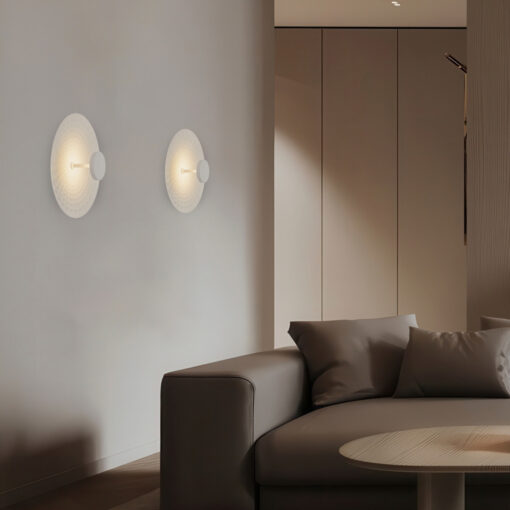 Επίτοιχο Φωτιστικό LOFTY Ø300mm – LED 8W – 2700K – 560lm – Αμμώδες Λευκό – Αλουμινίου – IP20 ACA BD379A300CWH