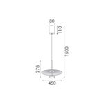 Κρεμαστό Φωτιστικό LOFTY Ø300mm – LED 8W – 2700K – 560lm – Αμμώδες Λευκό – Αλουμινίου – IP20 ACA BD379A300PWH